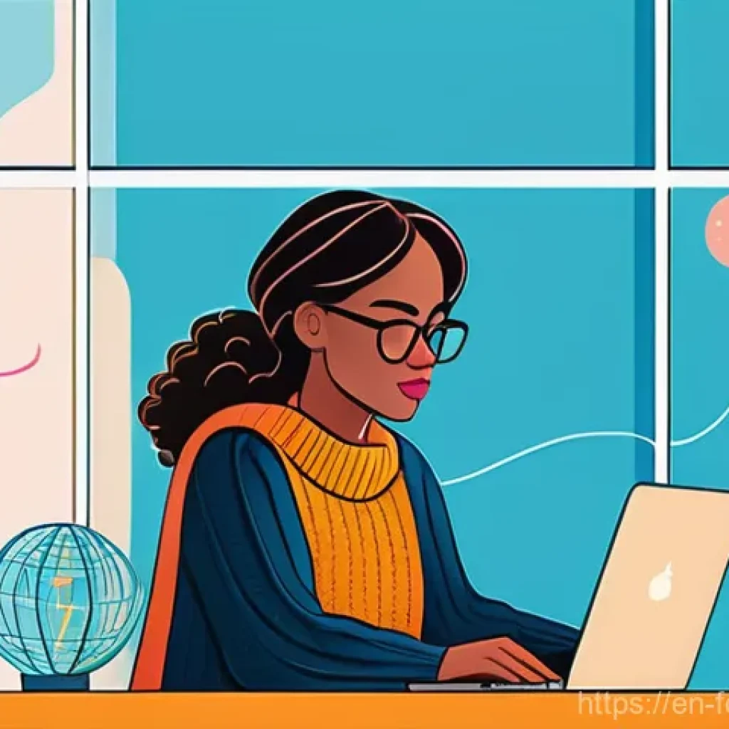 실시간 창작 지원 AI - A vibrant, dynamic illustration of a diverse content creator, a woman in her mid-20s, with a focused...
